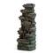 Glitzhome® 39.25" LED 9-Tier Cascading Rock Polyresin Outdoor Fountain